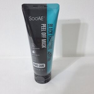 Soo'AE Black Charcoal Peel Off Mask, Pore Care + Clarifying, Made In Korea,  NEW